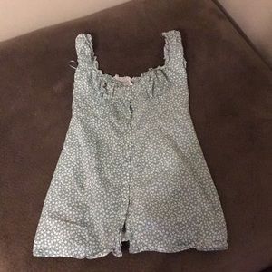 Green mini sun dress